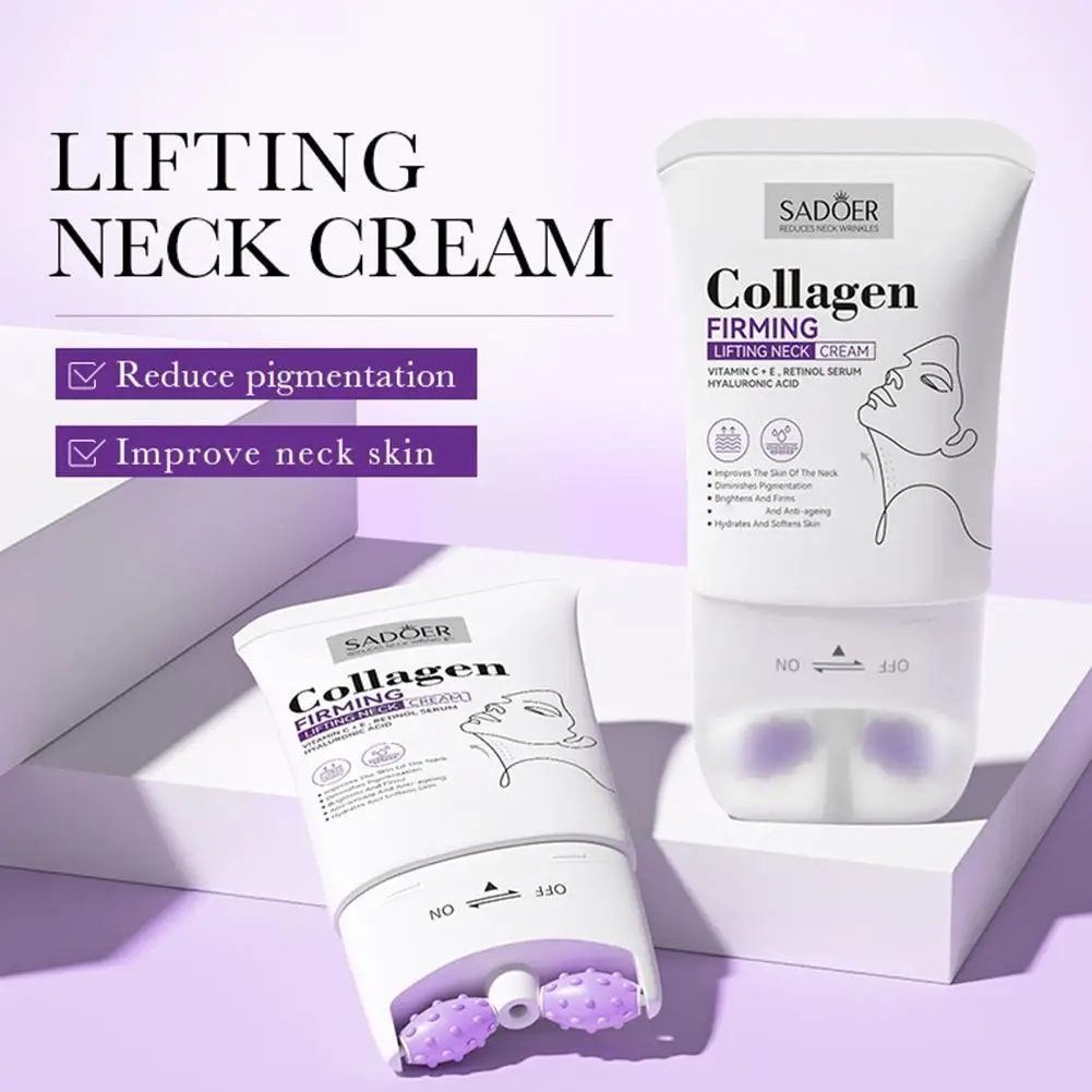 Collagen Neck Cream Eliminate Neck Wrinkle Lines Lifting Whitening Tighten Double Chin Anti-age Rejuvenation Skin Care 110ml