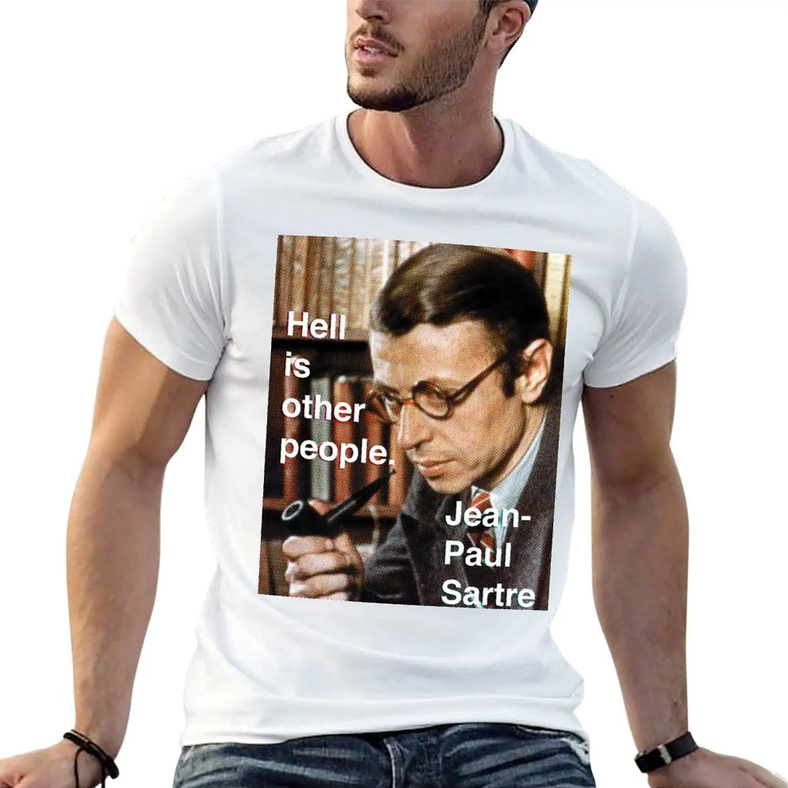 

Hell is Other People - футболка Sartre, мужские футболки, комплект хлопчатобумажной футболки