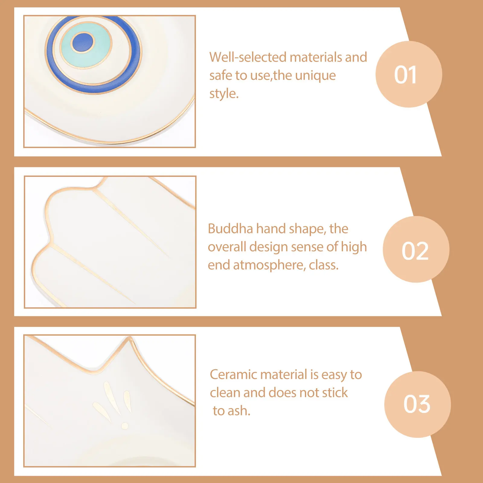 

Керамическое блюдо для украшений в форме руки Будды, уникальный креативный поднос для хранения, декор для дома и рабочего стола, органайзер для украшений, подарок