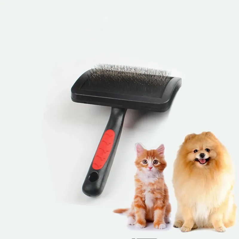 1pc Pet Grooming Needle Comb Shedding Hair Remove Brush Slicker Massage Tool Dog Cat Supplies Protective Pet Accessories DogComb