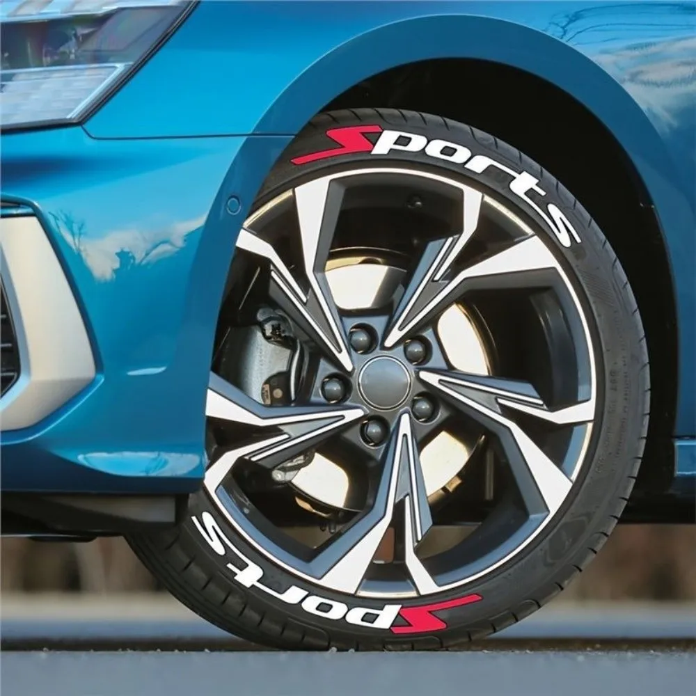 PVC Car Tire Wheel Sticker Reflective Waterproof Car Tire Letter Decal Sport Tyre Sidewall Alphabet Sticker
