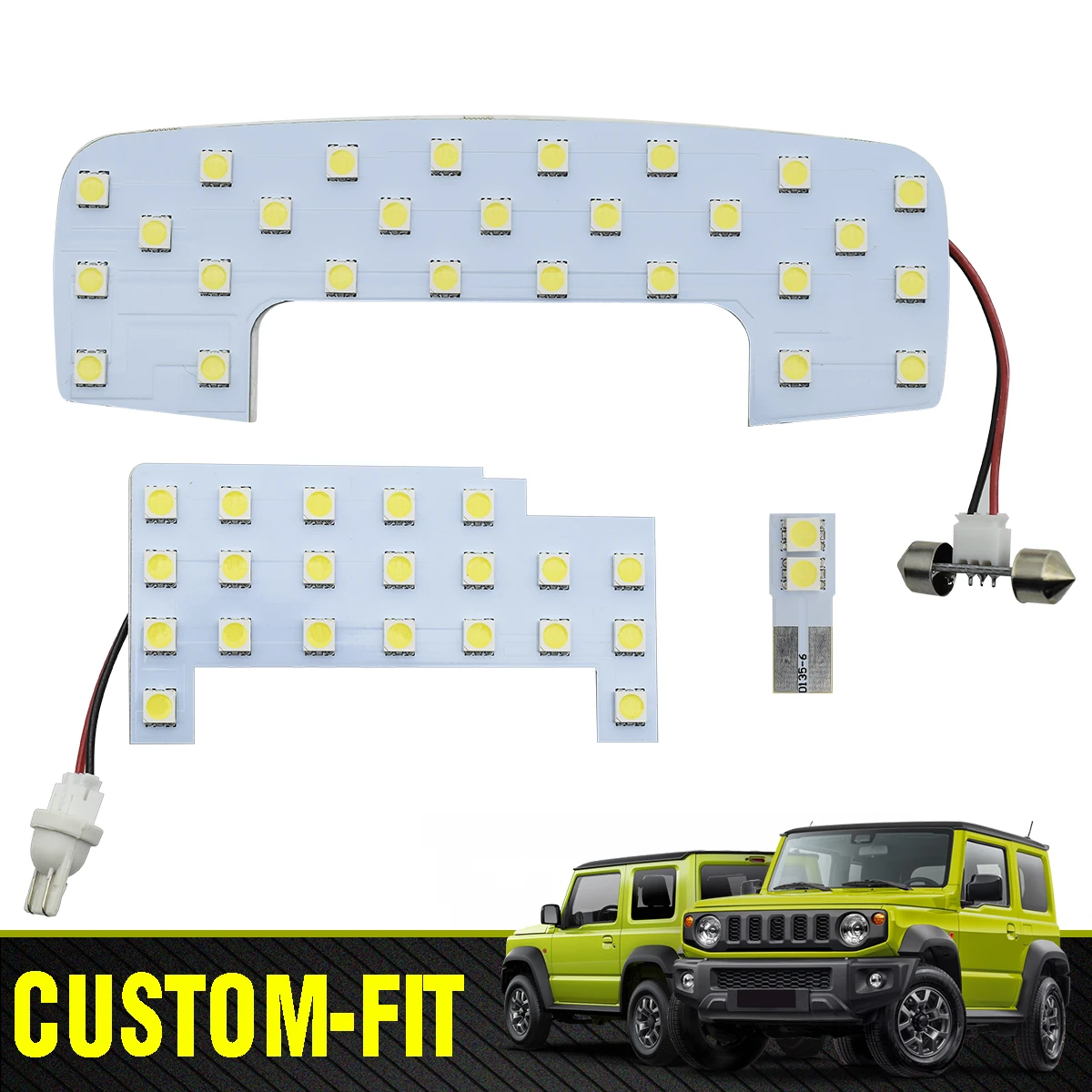 LED Car Vehicle Roof Dome Interior Light Reading Cabin Map Lamp Bulbs Package Kit For Suzuki Jimny JB64W JB74W 2019 2020 2021