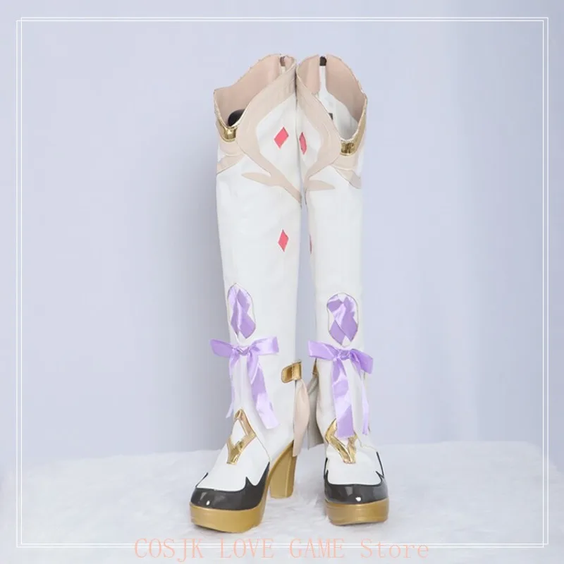 

Anime Honkai Impact Ego Elysia Boots Game Cosplay Long Heeled Boots Zipper Women Men Halloween Party for Character Prop Shoes