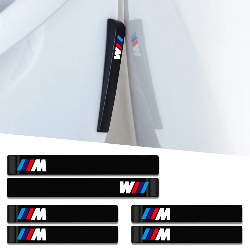 6PCS Car Door Bumper Guard Protector Sticker For BMW M Performance M3 M5 M6 Power E39 E36 F20 G20 E87 E46 E90 E60 F30 F10