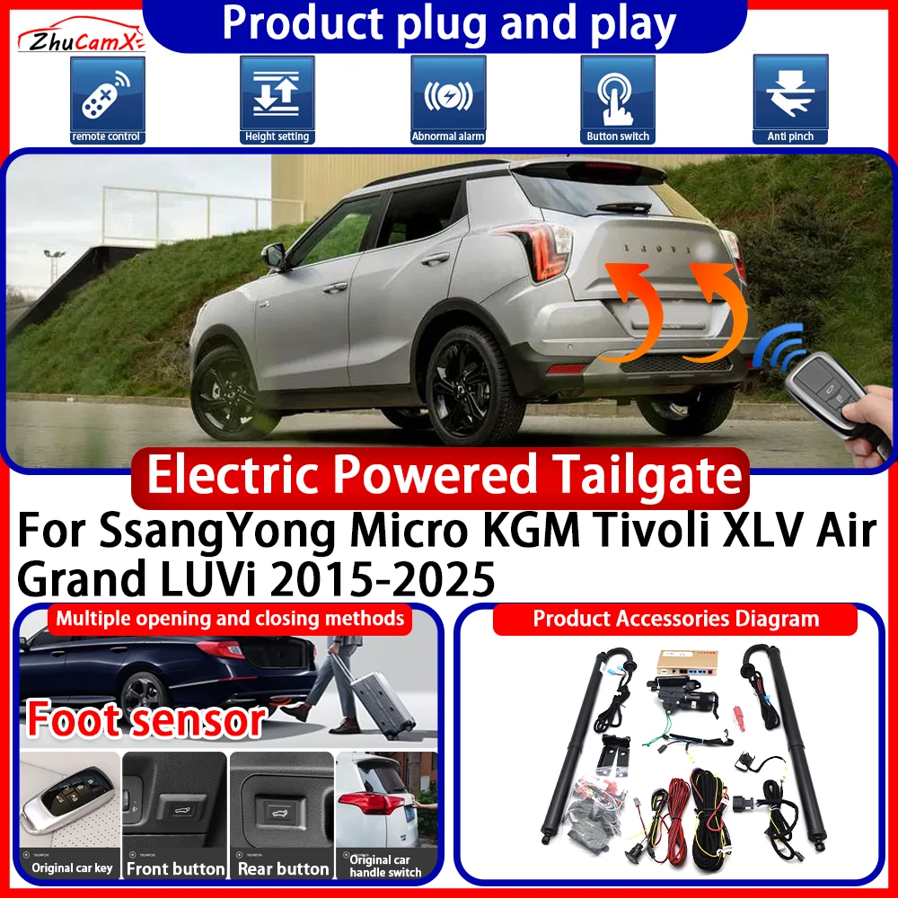 Porta Traseira Elétrica para SsangYong Micro KGM Tivoli XLV Air Grand LUVi 2015-2025 com Proteção Anti-Esmagamento e Controle Inteligente - Kit de Elevação da Porta