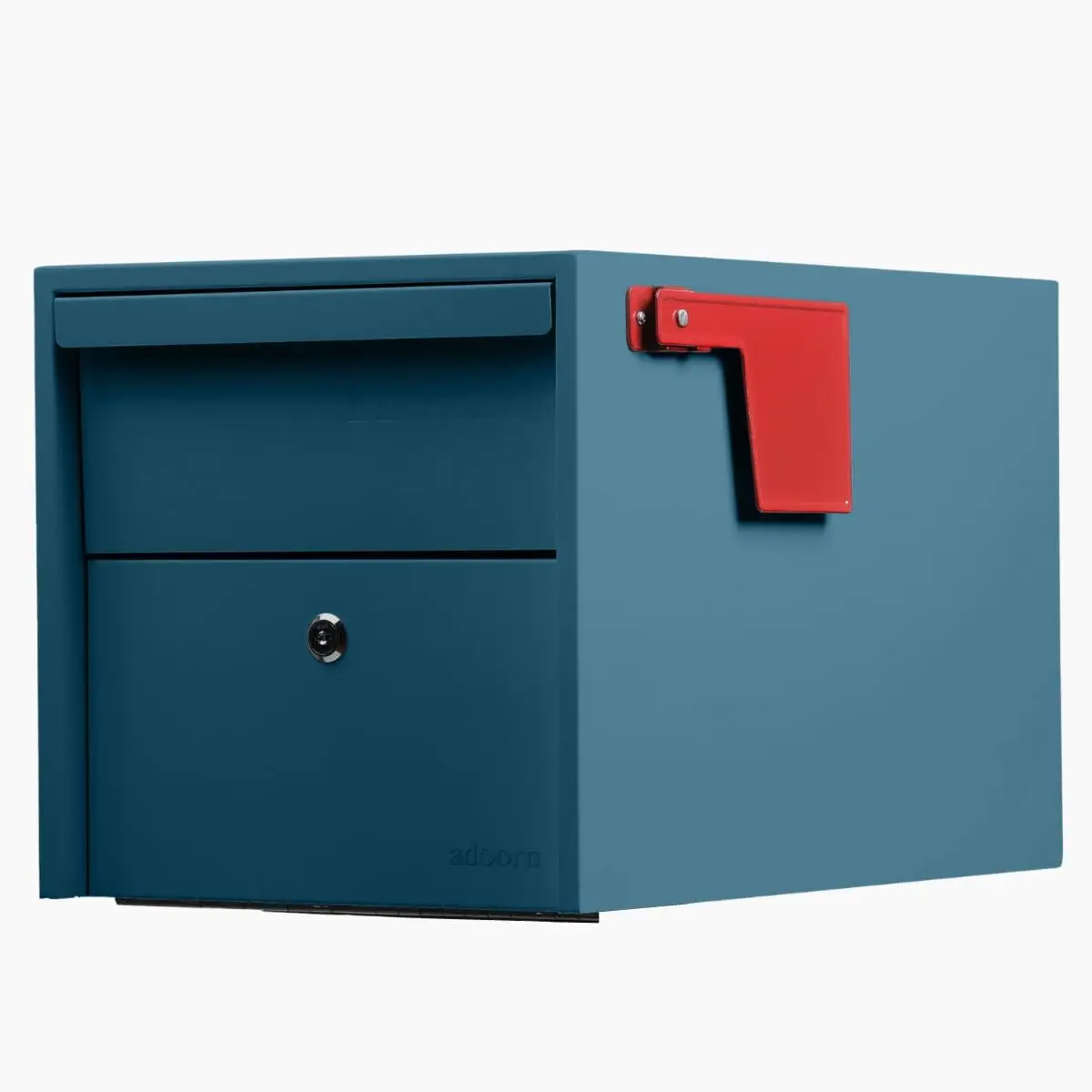 

Post Mount Mailbox Blue Small 12 X 12 X 18.5 (HxWxD) Anti-Theft Locking Mailbox 2 Keys Modern Flag Weatherproof Outside