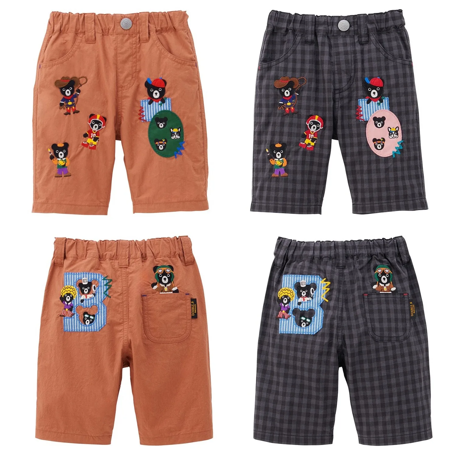 

Летние шорты для мальчиков, детские повседневные штаны, клетчатые короткие штаны с изображением головы взрыва, одежда для малышей, детские капри