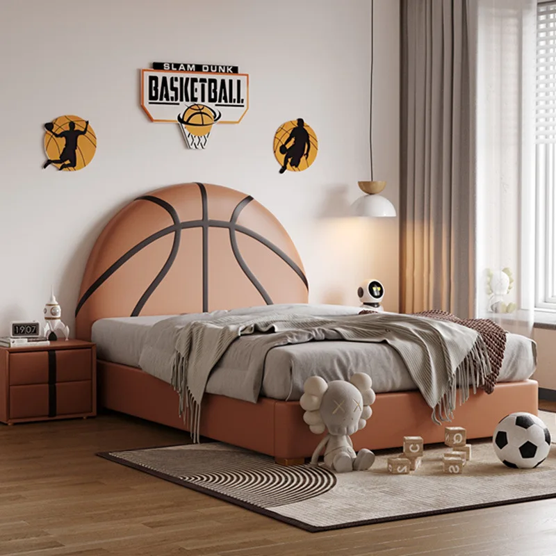 

Basketball teen bed modern minimalist 1.5m leather princess Internet celebrity ins wind single