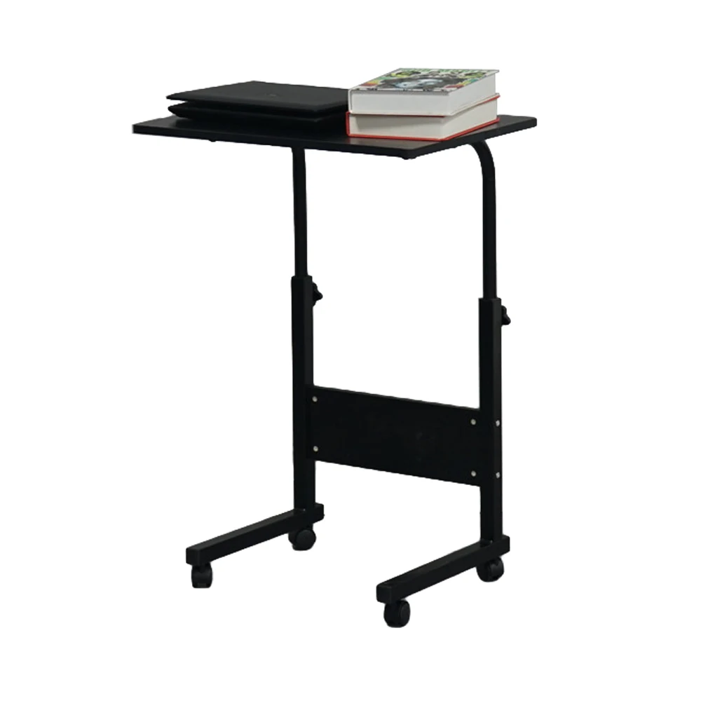 Removable Chipboard & Steel Side Table with Baffle Black，Study desk, home office desk