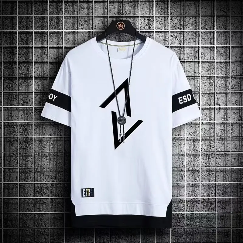 T Shirt Brand Men Clothing T-Shirts Fashion Short Sleeve Tshirt Streetwear Summer Round Neck Tees Man Sport Sportwear vintage