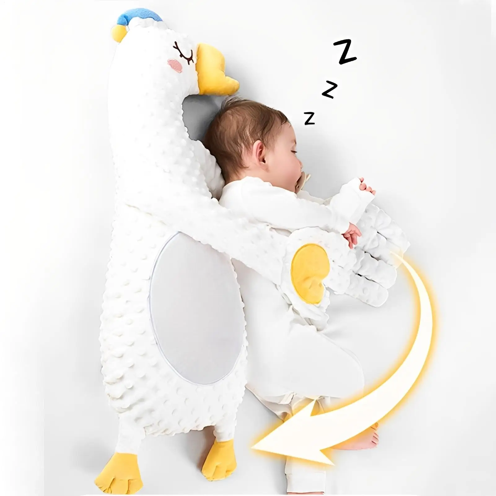 Baby Kloppend Kussen 3-modi Babyslaap Fopspenen Muzikaal Gezellig Dierenkussen Interactief Baby Kalmerend Palm Kloppend Slaapspeeltje