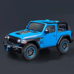 1/18 Rubicon Convertible Car Model Toys Alloy Diecast Doors Opened Sound Light Rubber Tires High Simulation Vehicle Gift for Kid