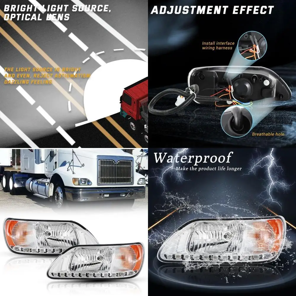 

Светодиодные фары в сборе для International 9200-997 2003-2007 годов, с указателями поворота, фары в сборе, аксессуары для грузовиков, Dri