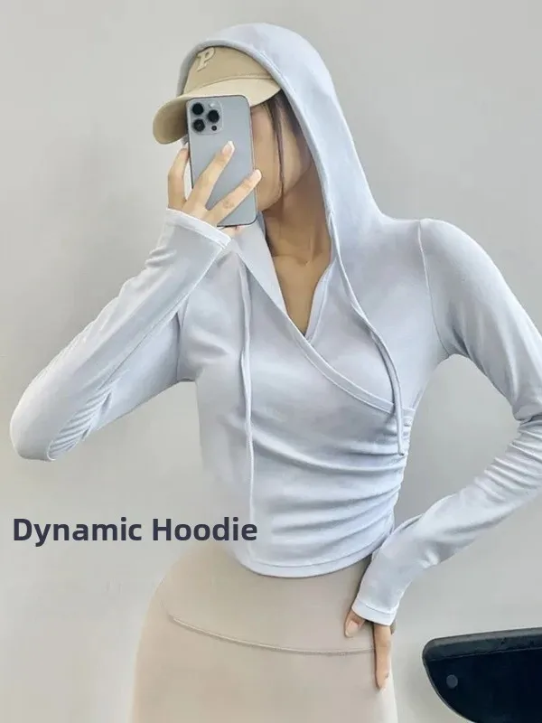 Nuova tracolla V-ne lunga Sve Yoga Top Abbigliamento casual da donna Abbigliamento fitn da corsa all'aperto Capispalla dimagrante traspirante