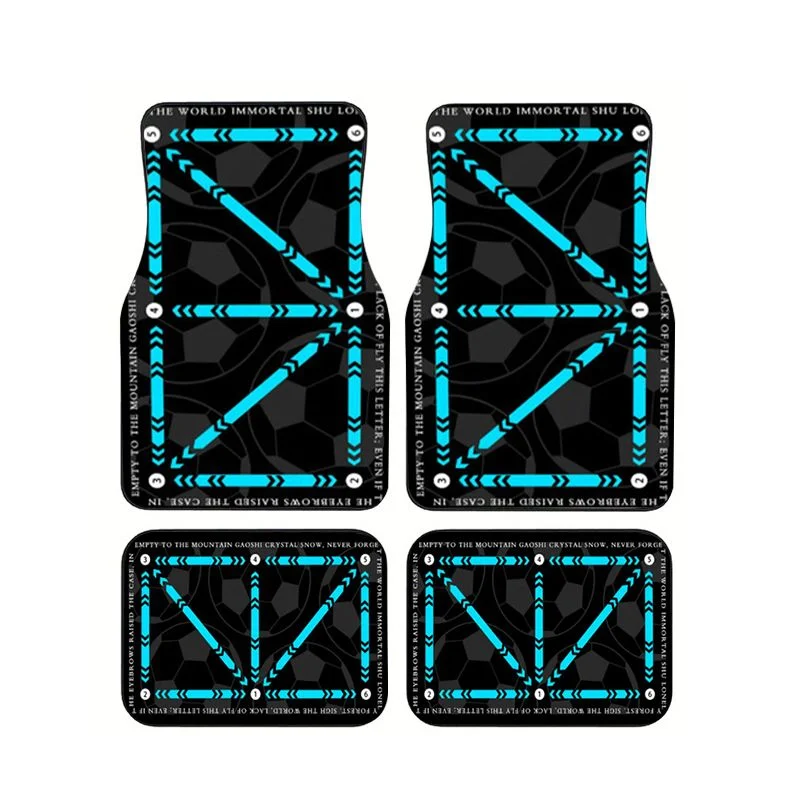 

Sport Style Car Floor Mat 4 Pcs All Weather Anti Dirty Wearproof Foot Mat Fashion Car Interior Decoration Protective Accessories