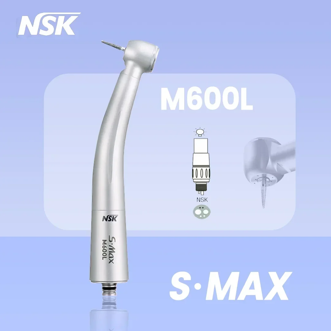 NSK S.MAX M600L Dental High Speed Handpiece Dental Air Turbine Hand piece Rotor Tip N-Couplings Type Stainless Steel Body