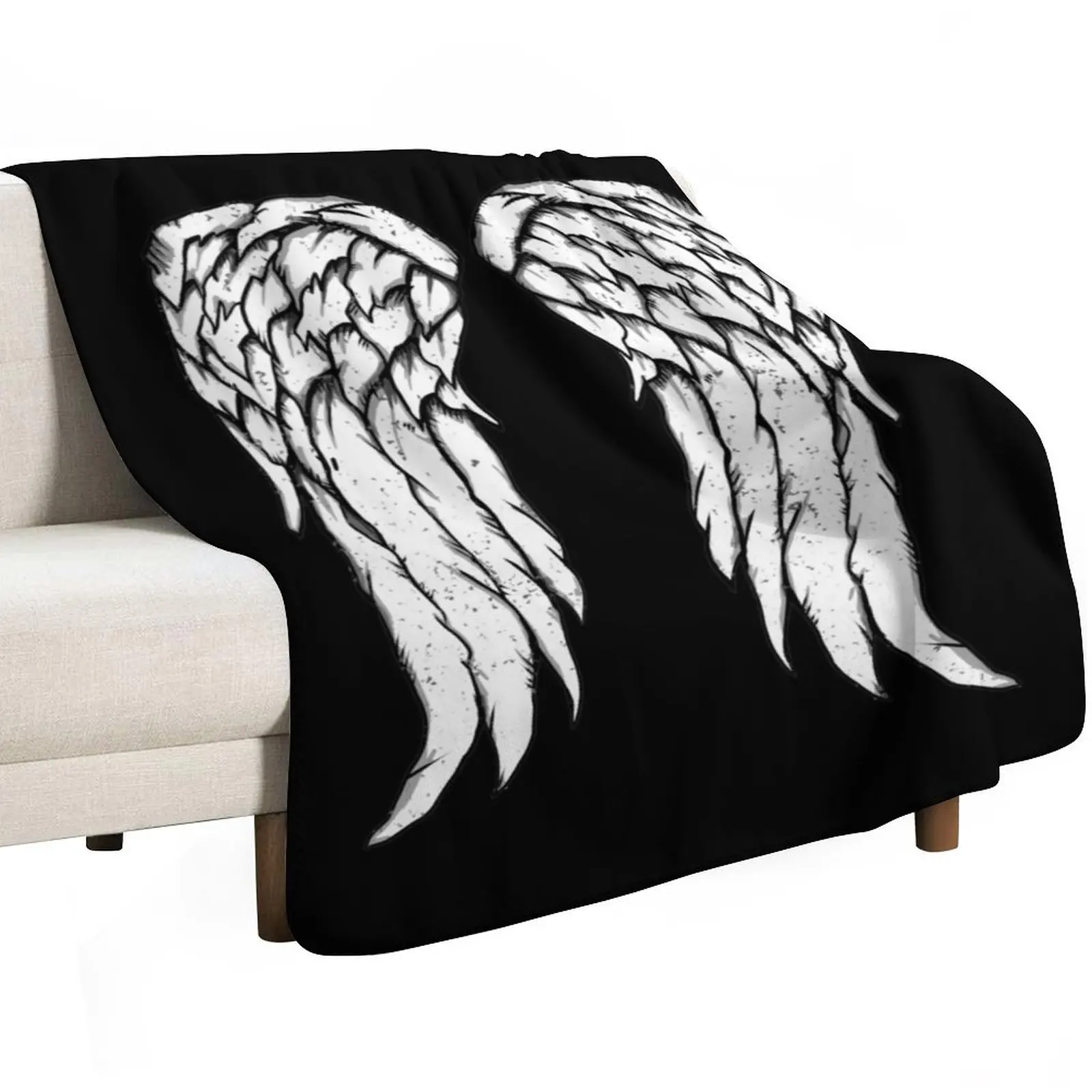 Daryl Dixon Wings - Zombie Throw Blanket Year Round Soft Comfortable Blanket for Home