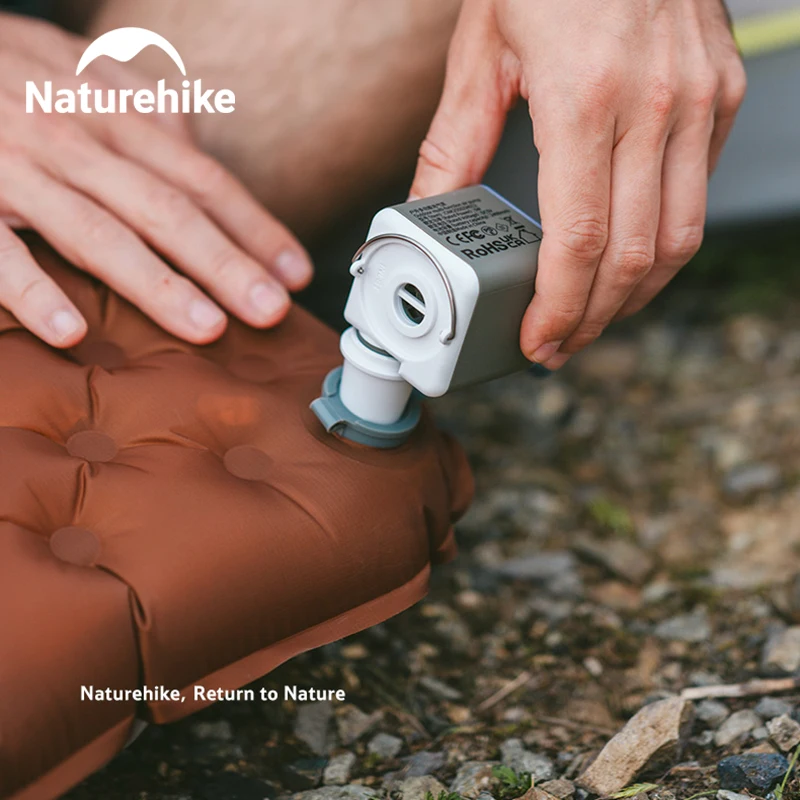 Naturehike Wind-air Pump 2400mAh USB-C Rechargeable Mini Air Pump with Light Portable Electric Air Pump for Air Mattresses Inflator/Deflator Pump