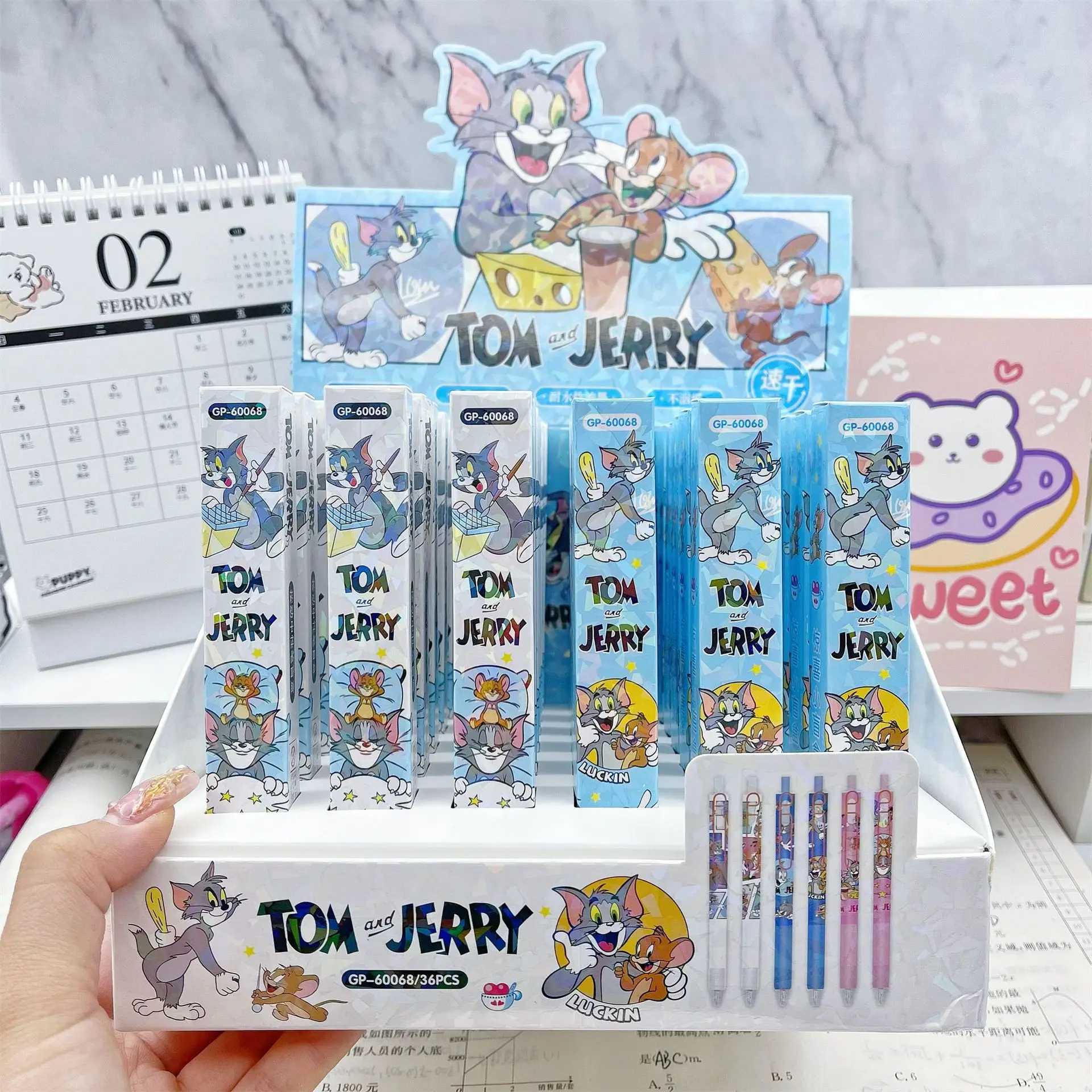 

0.5mm Tom And Jerry Gel Pens Kawaii Stationery Cartoon Anime Derivative Peripherals School Supplies Office Accessories Gift