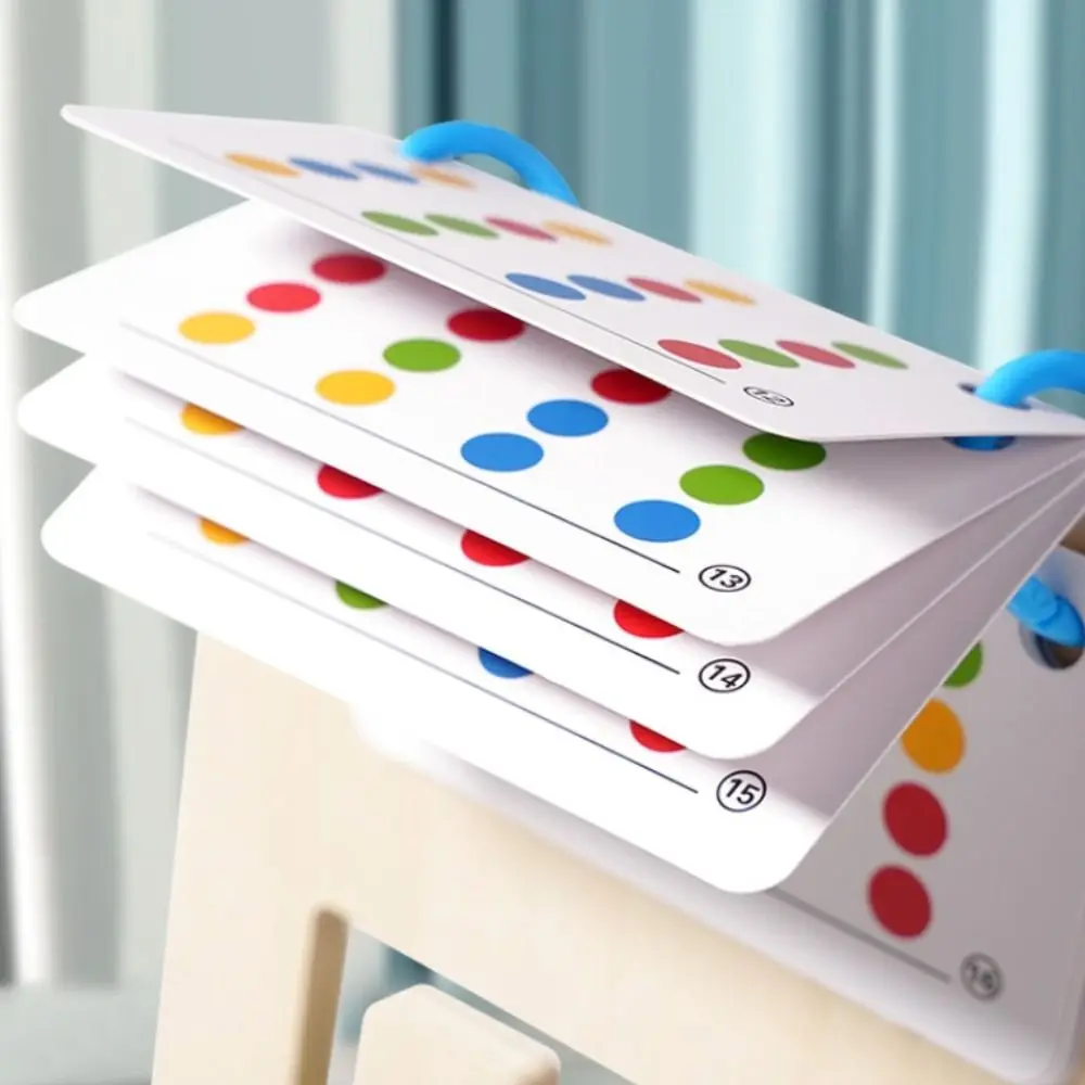 Jogo de correspondência de cores de 4 cores, dupla face, pensamento de madeira, desenvolver brinquedos montessori, coordenação mão-olho, cores, quebra-cabeças cognitivos