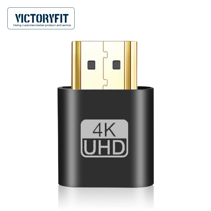 Enchufe Dummy Compatible con HDMI 4K para tarjeta de vídeo gráfica DDC, adaptador Virtual Edid, adaptador emulador de pantalla fantasma sin cabeza