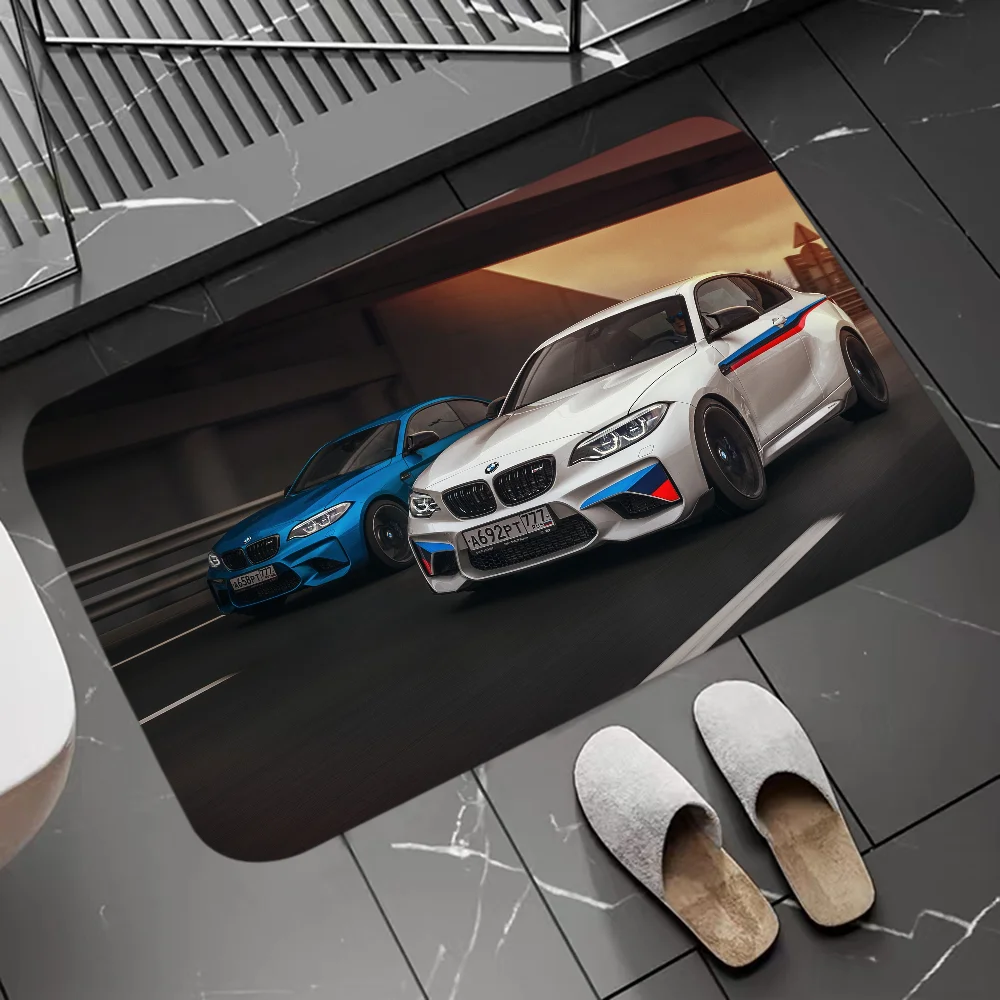 1PC B-bmw Car Floor Mat Door Mat For Bathroom Kitchen Long Corridor Carpet Non-Slip Living Room Rug Home Decor