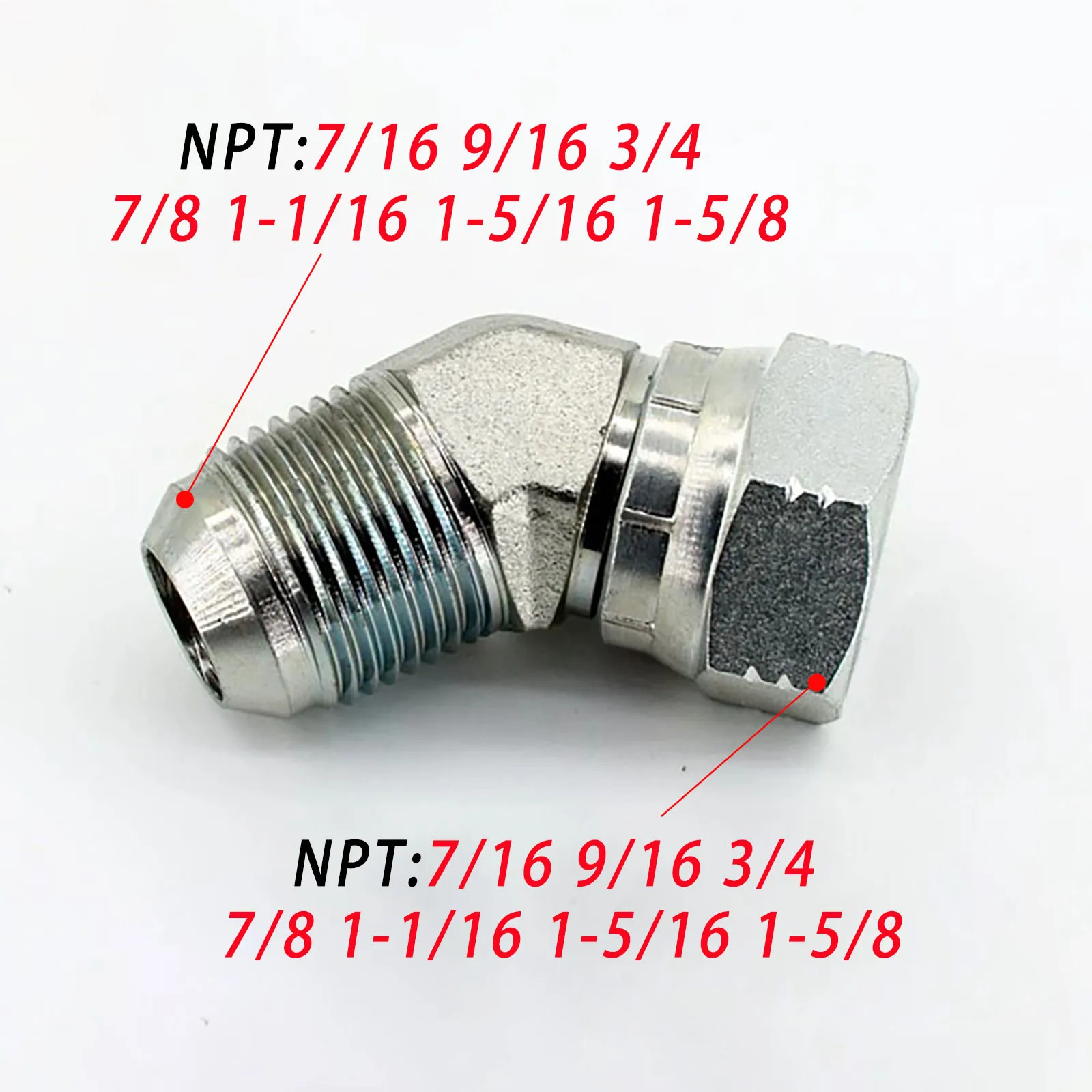 304 stainless steel American made threaded internal thread flexible joint C-type elbow 2J/2J4/2J9/3J nut hydraulic pipe joint