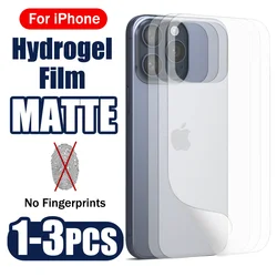 1-3PCS Matte Back Hydrogel Film For Apple iPhone 15 13 14 12 11 Pro Max Mini Plus SE Protector Full Cover XS XR 6 7 No Glass