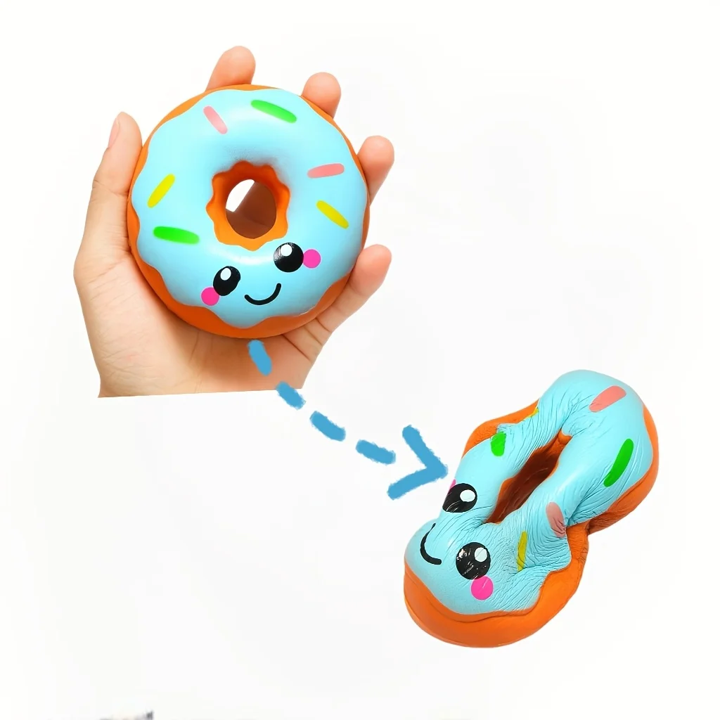 Juguete Sensorial Antiestrés Kawaii Donut Squishy de 3.94 Pulgadas, Suave y Relajante