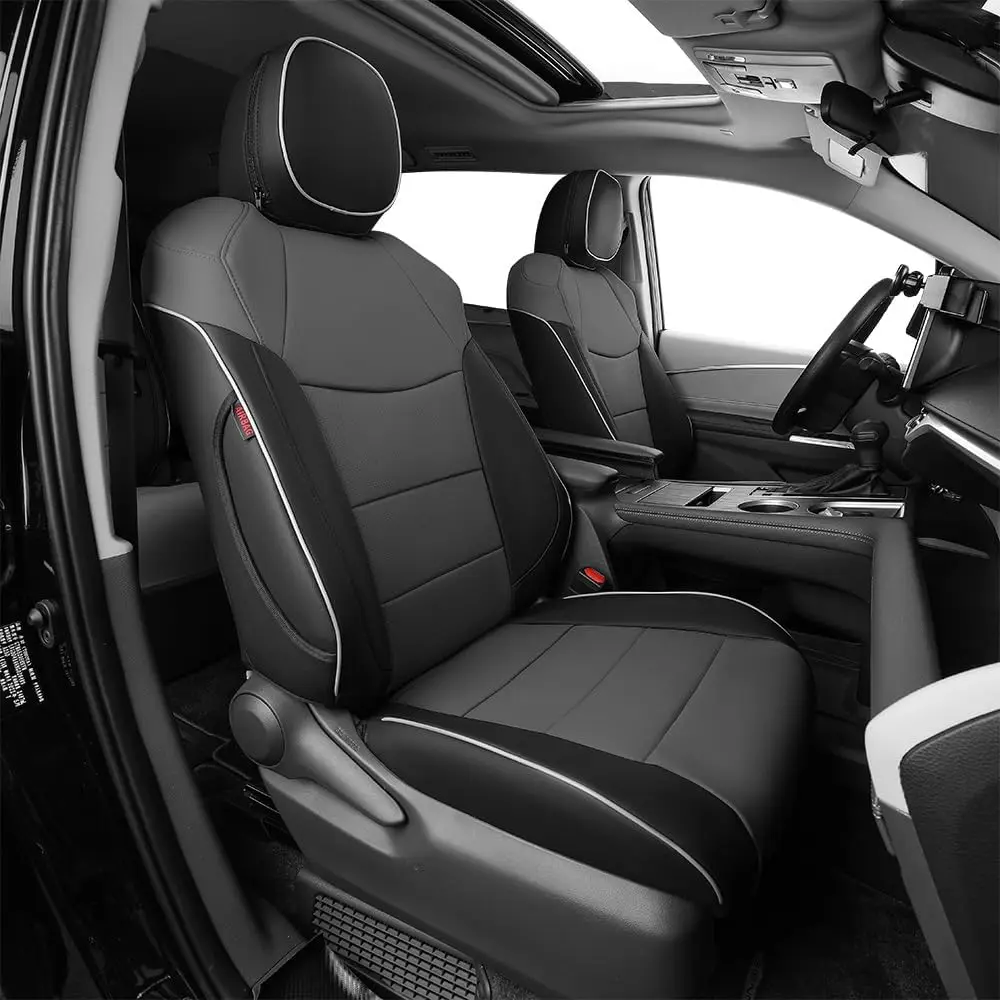EKR Custom Fit Car Seat Covers for 2021-2026 Toyota Sienna LE/XLE/XSE/Limited/Platinum 7/8 Seats 2nd Row 4/2/4 Split Waterproof Full Set Seat Protector Seat Covers