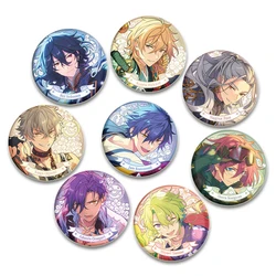 Round Cartoon Brooches for Backpack Cothes Accessories Anime Ensemble Stars Badge Decoration Idol Development Mobile Game Pins