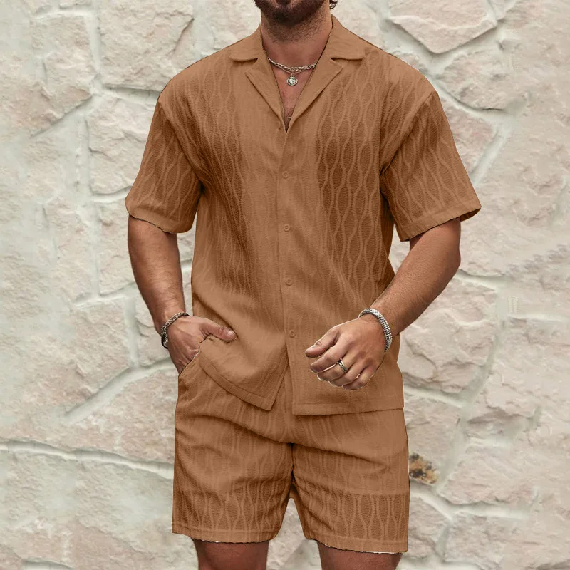 Men Summer Casual Print Track Suit Set 2024 New Fashion Jogging Outfit Breathable Two Piece Sports Wear Clothing For Men Sets