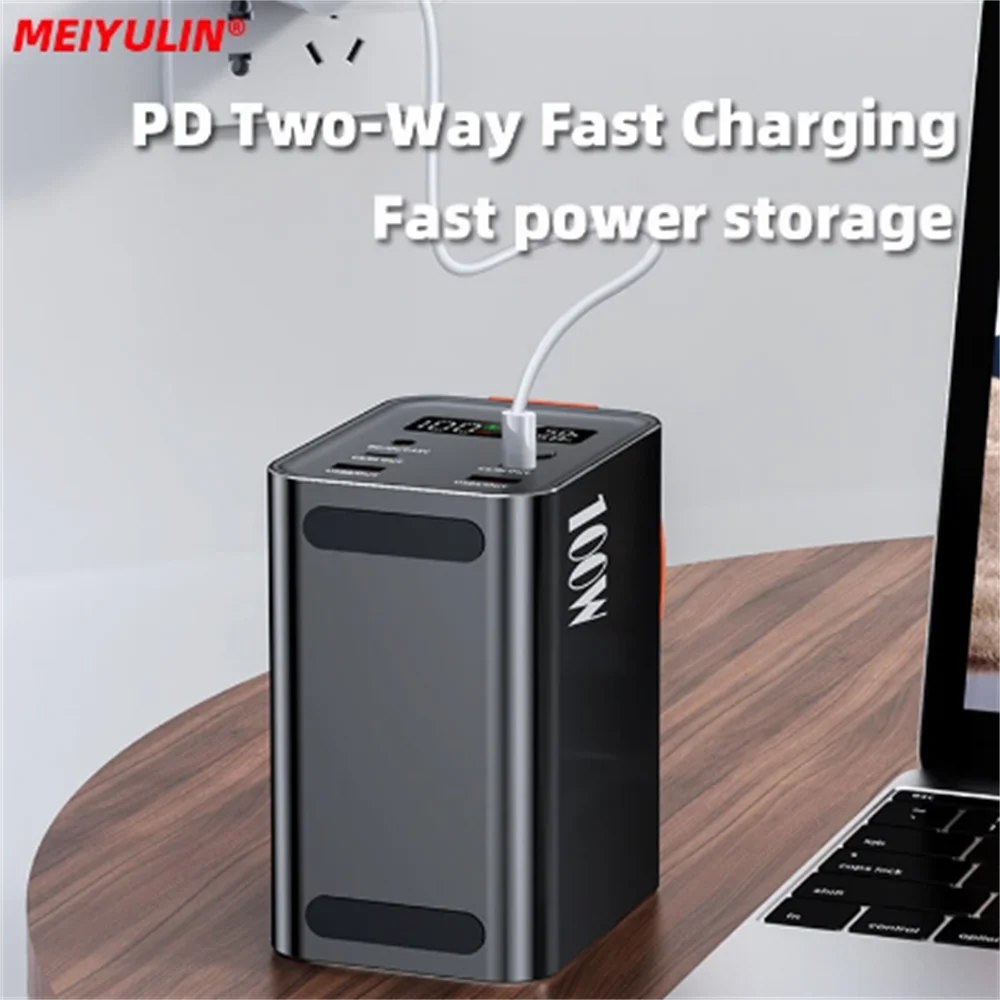 100W 60000mAh Power Bank Station Fast Charging External Battery Portable Emergency Powerbank For Laptop iPhone Outdoor Camping