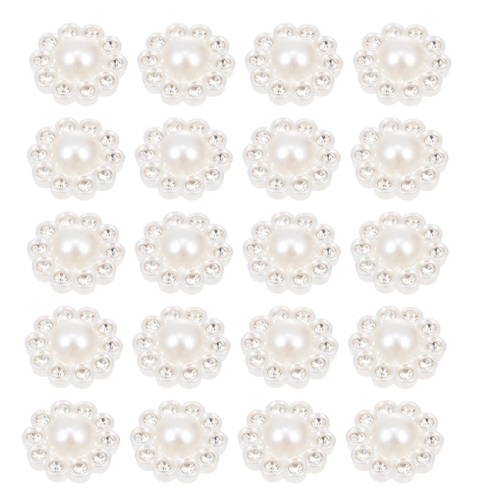 50 stks Parel Strass Knop Creatieve Met Diamanten Bezaaide Geen Gat Knoppen Voor Diy Ambachten Kleding Accessoires Handwerk Decoratie