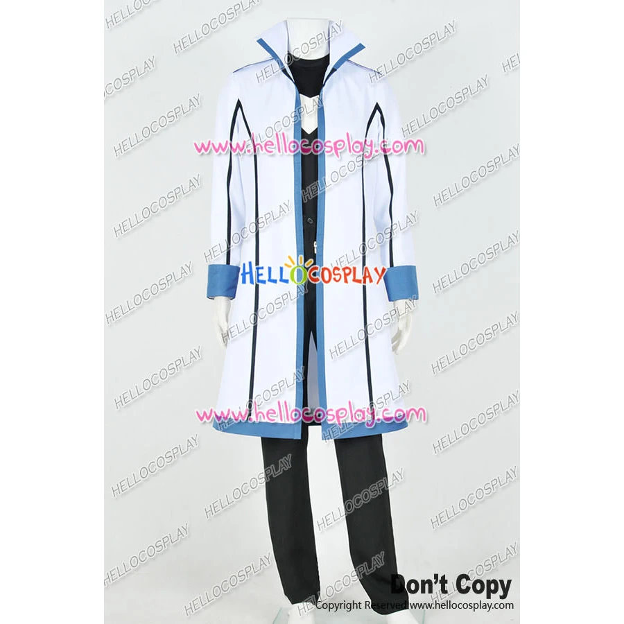 Fairy Tail Guild Mage Gray Fullbuster Cosplay Costume Anime White Outfit