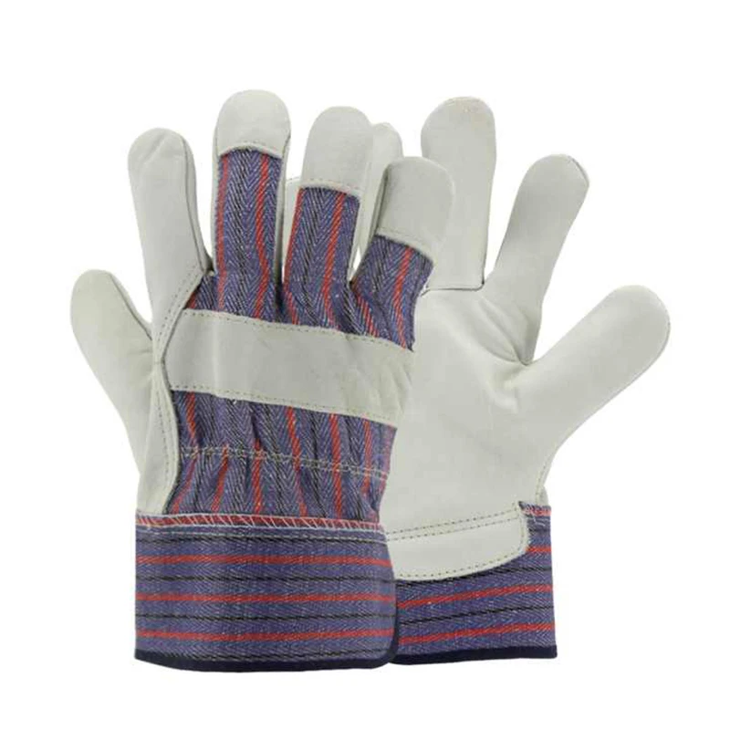 Deri Bahçe Güvenliği İşçi Çalışma Koruyucu Eldivenler Mekanik Sürüş Bahçe Kaynak Eldiveni Kendi Fabrika Yüksek Kalite 12 Çift