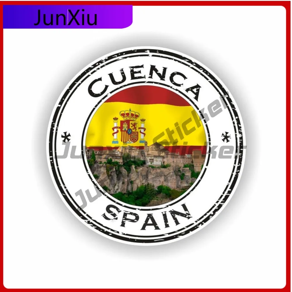 

Cuenca Spain Seal Trendy Boat Durable Decal Emblem Round Sticker Cute Stylish Waterproof Bumper Truck Funny Wall Car Trendy