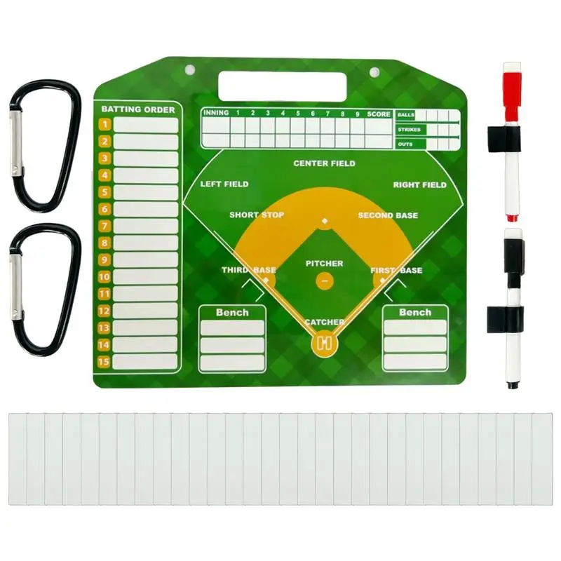 

Baseball Lineup Board For Dugout Dry Erase Magnetic Baseball Lineup Board Sturdy Baseball Clipboard For Coaches Baseball &