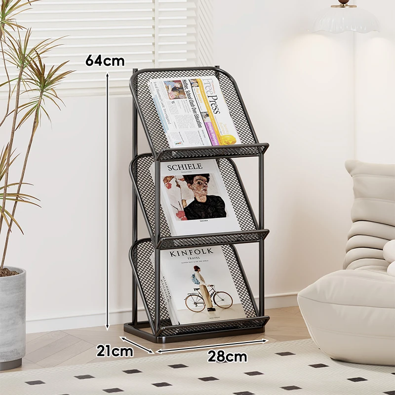 

Newspaper rack Office brochure Display Floor-to-ceiling newspaper Promotional materials Storage rack Magazine bookshel