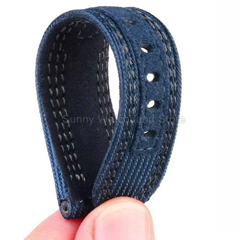تنفس قماش سوار 22 24 26 مللي متر لبانيراي PAM111 PAM441 PAM985 الرجال النايلون ساعة اكسسوارات أسود أزرق حزام الساعات #5