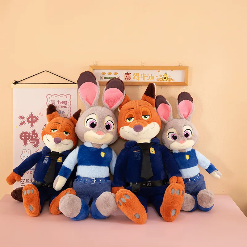 

Милая Зверополис Джуди Хоппс Ник Уайльд кролик полицейский плюшевая кукла с мягкими животными подарок на день рождения для детей фанаты коллекция вечерние