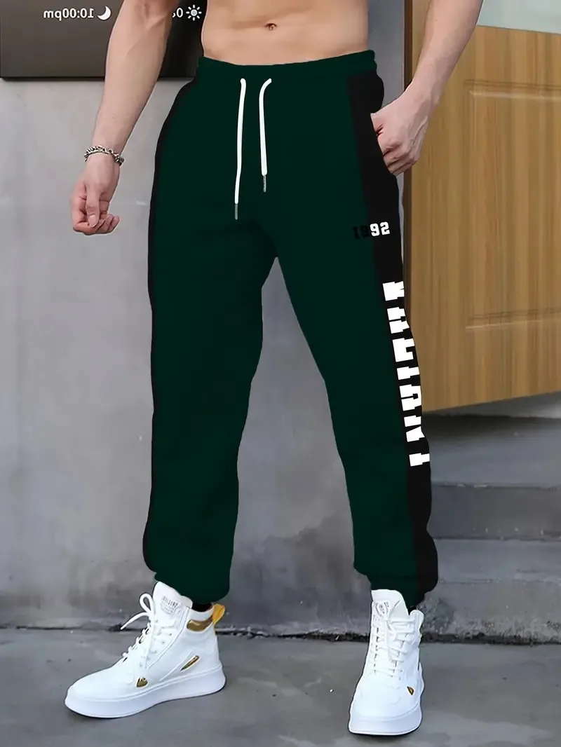 The new men's trousers for Spring and Autumn 2025 are comfortable soft casual and fashionable with letter prints