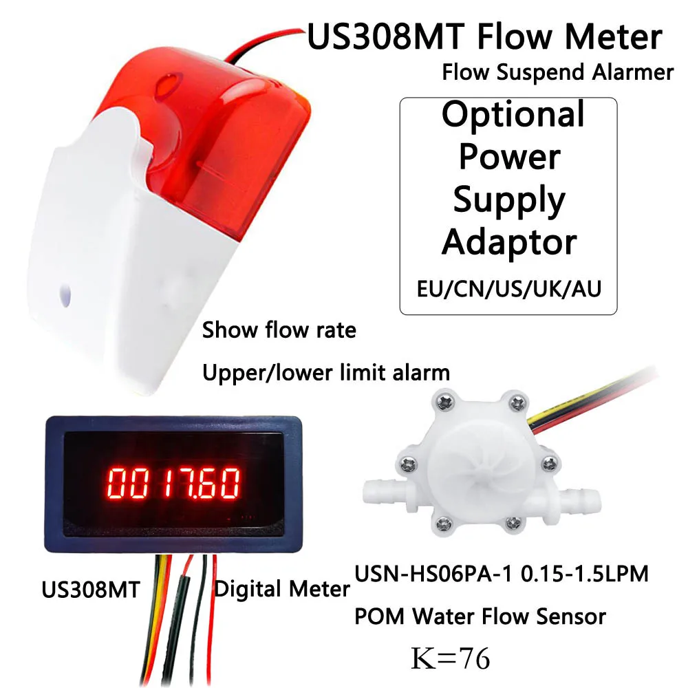 

Датчик нехватки воды 1 US308MT, увеличительное расстояние 0,15-лм/мин, 6 мм, внешний диаметр, нейлоновый Датчик потока воды с эффектом холла, iSentrol Electronic