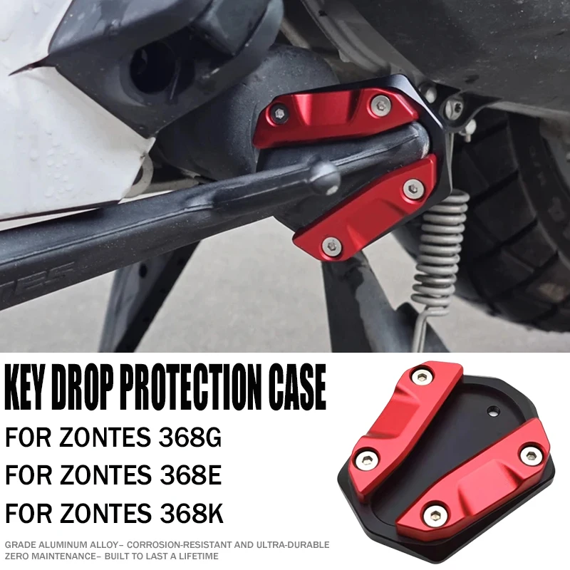 

New Motorcycle Accessories CNC Aluminium Side Stand Enlarge Plate Kickstand Extension For Zontes 368G 368K 368E 368 K E G 368g