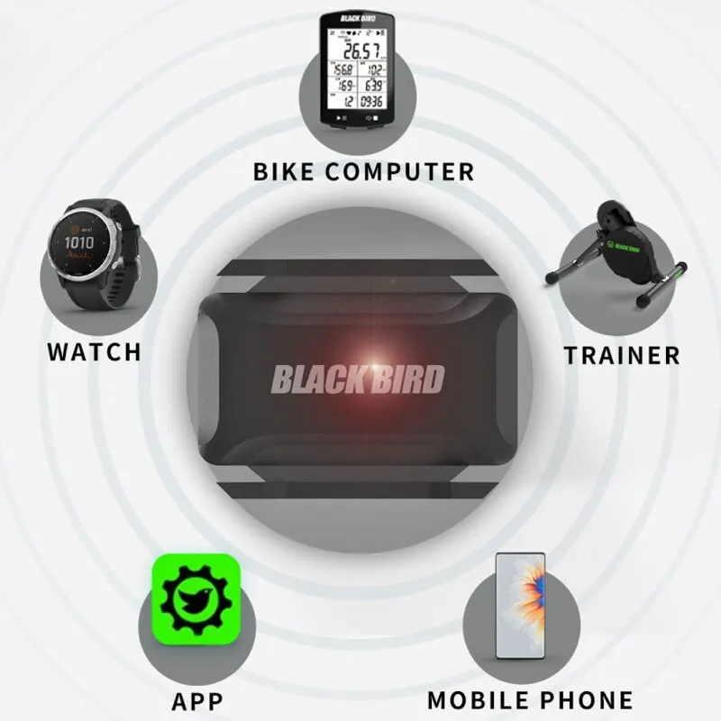 BLACKBIRD CS1 Speed Cadence Sensor Bluetooth ANT Computer Speedmeter Dual Sensor Bike Accessories Compatible With Garmin Strava