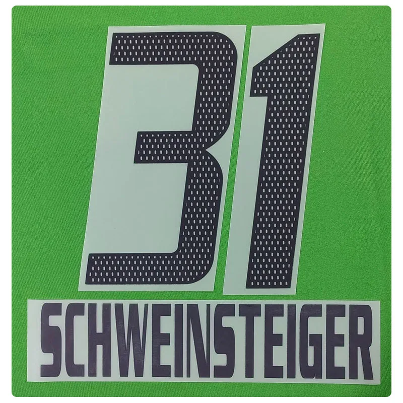 Retro Nameset Printing Club Team Customize Name Number Heat Transfer Soccer Patch Badge