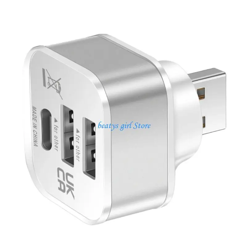 محول C7AB MINI USB Multi USB فاصل إكسسوارات الكمبيوتر 1 ذكر إلى 3 منفذ متعدد الموسع للكمبيوتر المحمول #3
