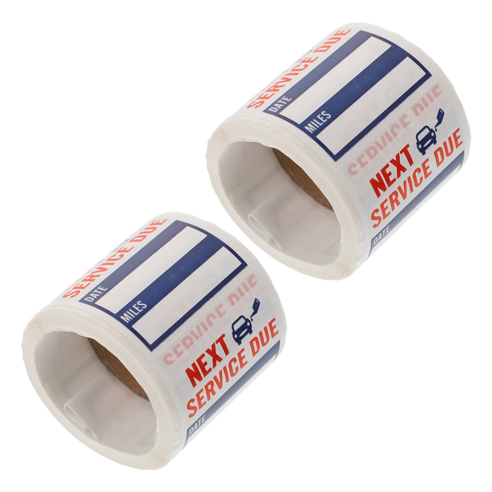 

2 Rolls Car Maintenance Service Reminder Stickers Oil Change Removable Adhesive Auto Labels For Service Due Tags File