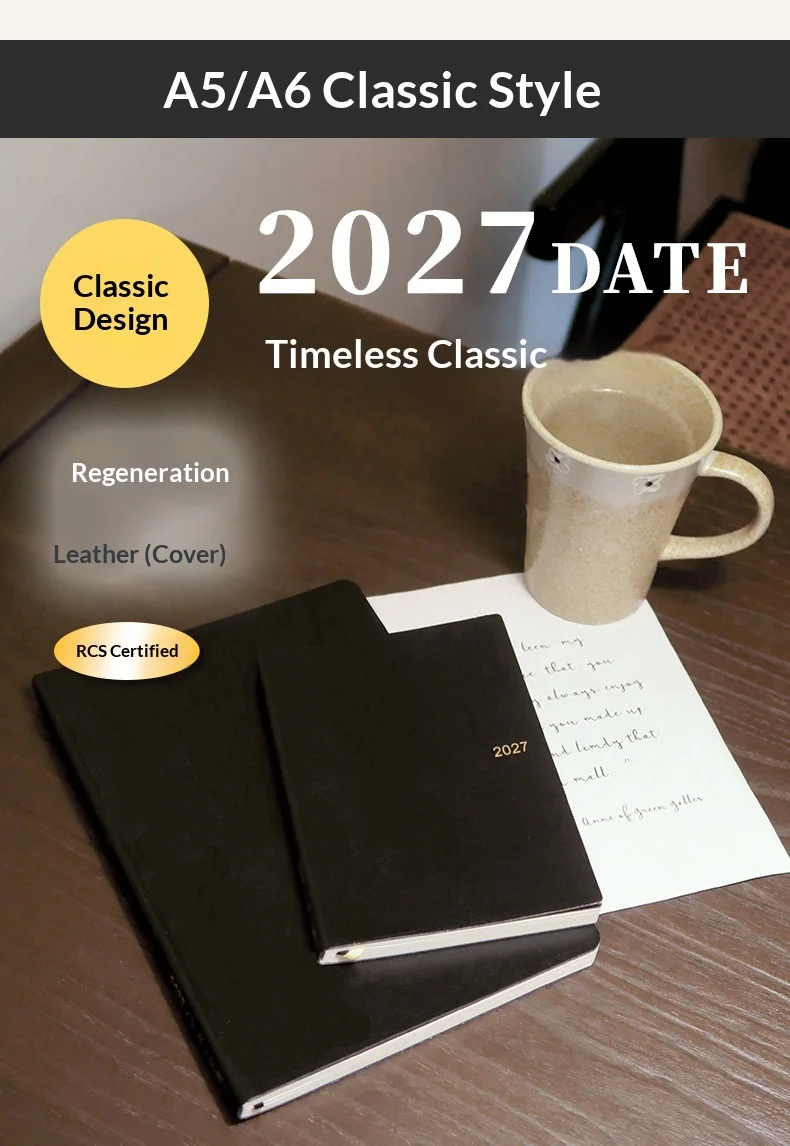 Kinbor 2027 A5 A6 Jahresplaner, ein Tag pro Seite, 52g Bachuan-Papier, Schafsjahres-Agenda, Notizbücher, Planungseffizienz-Handbuch, To-Do-Liste – Detail 13