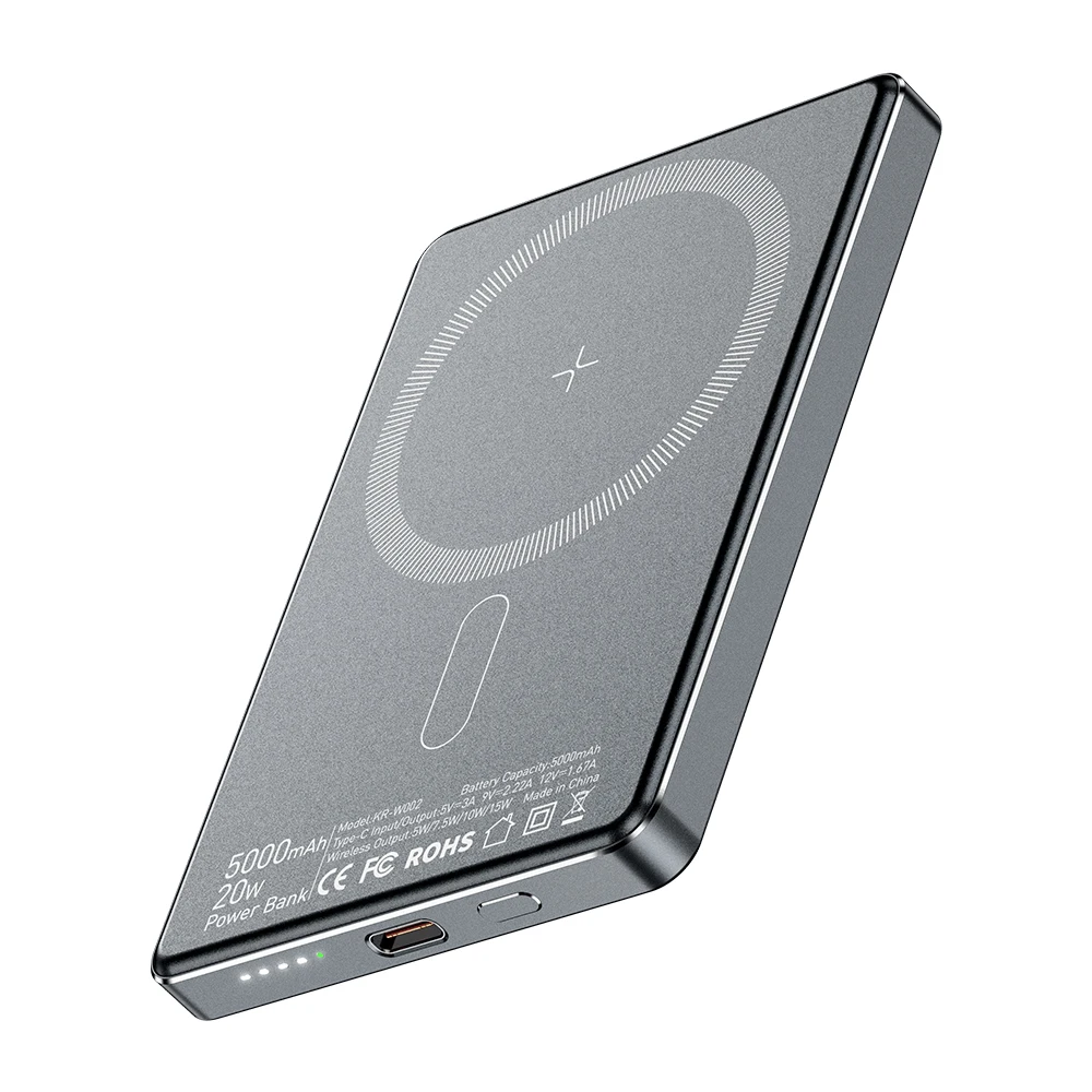 Essager Cienki Bezprzewodowy Power Bank Magnetyczny 20W 5000mAh Przenośna Bateria Zewnętrzna z Szybkim Ładowaniem dla Magsafe do iPhone 17 16 15 14 — zdjęcie 2